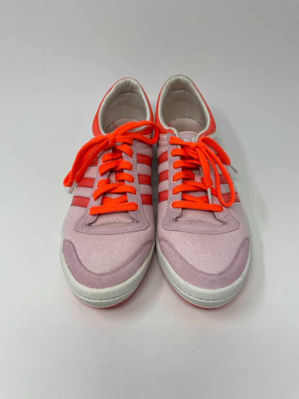 Adidas Sleek Series Top 10 Low Sneakers Shoes Womens 10 Pink Coral Orange - Picture 4 of 13